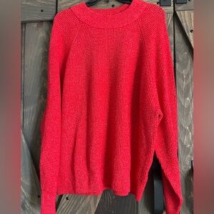 GAP Vibrant Red Crew Neck Sweater